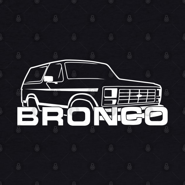 1980-1986 Ford Bronco New Logo White by The OBS Apparel